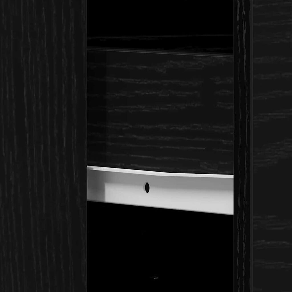 vidaXL Ντουλάπα Νεροχύτη Μαύρη Οξυά 65 x 33 x 60 εκ Επεξεργασμένο ξύλο