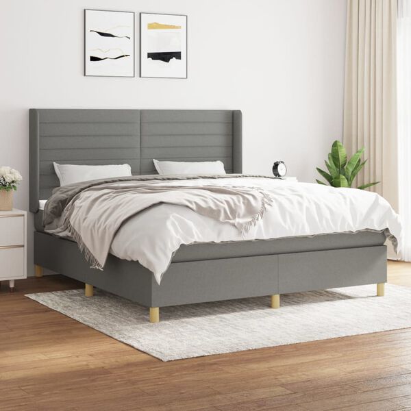 vidaXL &Kappa;&rho;&epsilon;&beta;ά&tau;&iota; Boxspring &mu;&epsilon; &Sigma;&tau;&rho;ώ&mu;&alpha; &Sigma;&kappa;&omicron;ύ&rho;&omicron; &Gamma;&kappa;&rho;&iota; 180x200 &epsilon;&kappa; &Upsilon;&phi;&alpha;&sigma;&mu;ά&tau;&iota;&nu;