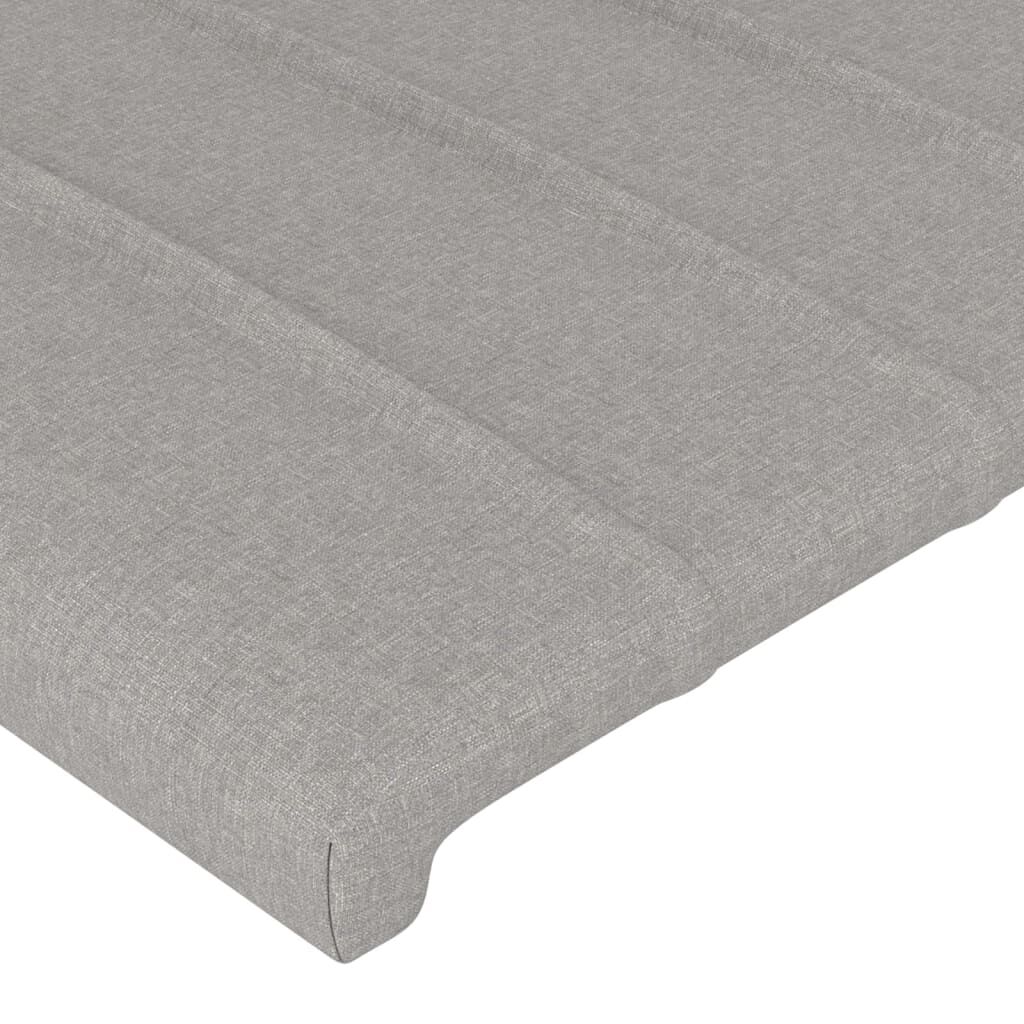 vidaXL Κεφαλάρι με Πτερύγια Ανοιχτό Γκρι 93x23x118/128 εκ. Υφασμάτινο