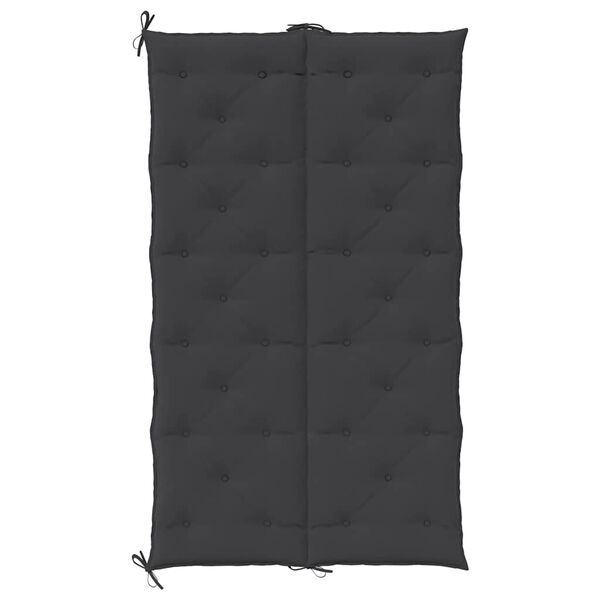 vidaXL Μαξιλάρι Πάγκου Κήπου Μαύρο 180x(50+50)x7 εκ. Ύφασμα Oxford