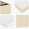 vidaXL Οθωμανικό κρεβάτι με στρώμα Cream 180x200cm ύφασμα