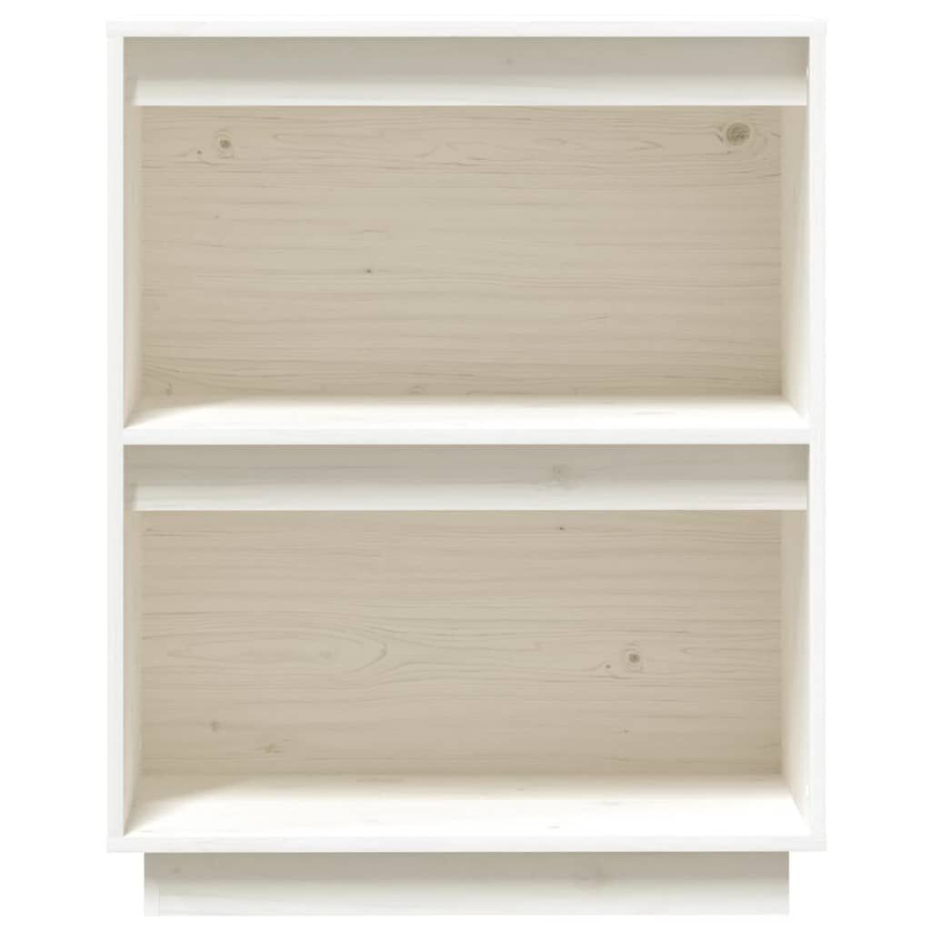 vidaXL Ντουλάπι Κονσόλα Λευκό 60 x 34 x 75 εκ. από Μασίφ Ξύλο Πεύκου