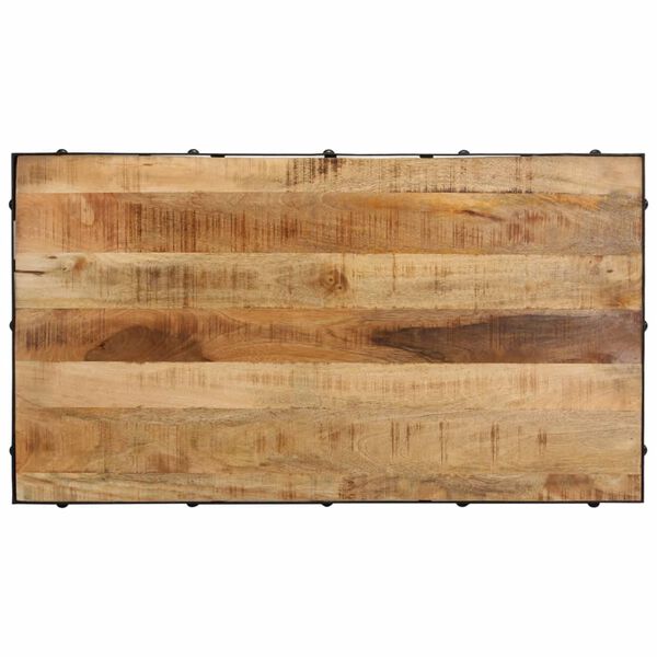 vidaXL Τραπεζάκι Σαλονιού με Ρόδες 100x55x26 εκ. από Μασίφ Ξύλο Μάνγκο