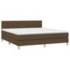 vidaXL &Kappa;&rho;&epsilon;&beta;ά&tau;&iota; Boxspring &mu;&epsilon; &Sigma;&tau;&rho;ώ&mu;&alpha; & LED &Sigma;&kappa;.&Kappa;&alpha;&phi;έ 160x200 &epsilon;&kappa; &Upsilon;&phi;&alpha;&sigma;&mu;ά&tau;&iota;&nu;&omicron;