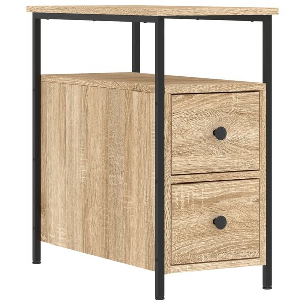 vidaXL Κομοδίνο Sonoma Δρυς 30 x 60 x 60 εκ. από Επεξεργασμένο Ξύλο