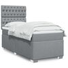 vidaXL Κρεβάτι Boxspring με Στρώμα Ανοιχτό Γκρι 80x200 εκ. Υφασμάτινο