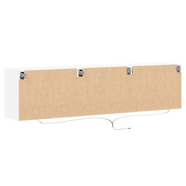 vidaXL Έπιπλο Τοίχου Τηλεόρασης με LED Λευκό 180x31x45 εκ.