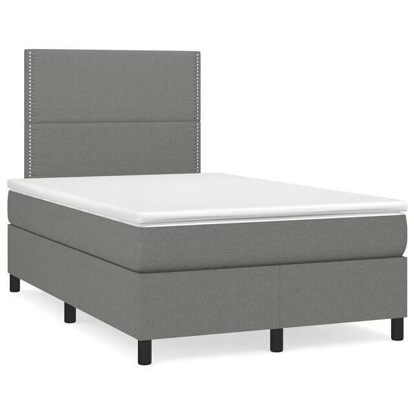 vidaXL &Kappa;&rho;&epsilon;&beta;ά&tau;&iota; Boxspring &mu;&epsilon; &Sigma;&tau;&rho;ώ&mu;&alpha; & LED &Sigma;&kappa;.&Gamma;&kappa;&rho;&iota; 120x190&epsilon;&kappa;. &Upsilon;&phi;&alpha;&sigma;&mu;ά&tau;&iota;&nu;&omicron;