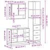 vidaXL σετ επίπλων μπάνιου 3τεμαχίων καπνιστή δρυς κατασκευασμένο ξύλο