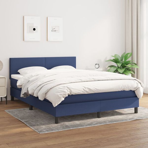 vidaXL &Kappa;&rho;&epsilon;&beta;ά&tau;&iota; Boxspring &mu;&epsilon; &Sigma;&tau;&rho;ώ&mu;&alpha; &Mu;&pi;&lambda;&epsilon; 140x190 &epsilon;&kappa;. &Upsilon;&phi;&alpha;&sigma;&mu;ά&tau;&iota;&nu;&omicron;