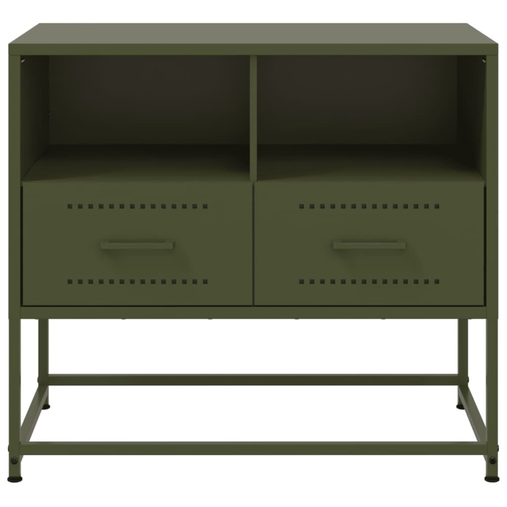 vidaXL Έπιπλο Τηλεόρασης Πράσινο Λαδί 68,5x39x60,5 εκ. από Ατσάλι