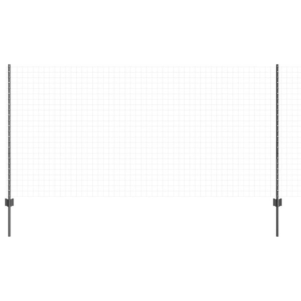 vidaXL Πό posts φράχτη 44 pcs Γκρι 160 cm Ατσάλι