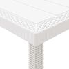 vidaXL Σέτ φαγητού για κήπο 3 pcs Λευκό Rattan Polt