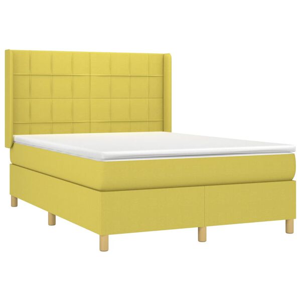 vidaXL &Kappa;&rho;&epsilon;&beta;ά&tau;&iota; Boxspring &mu;&epsilon; &Sigma;&tau;&rho;ώ&mu;&alpha; & LED &Pi;&rho;ά&sigma;&iota;&nu;&omicron; 140x200 &epsilon;&kappa; &Upsilon;&phi;&alpha;&sigma;&mu;ά&tau;&iota;&nu;&omicron;