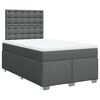 vidaXL Κρεβάτι Boxspring με Στρώμα Σκούρο Γκρι 120x190 εκ Υφασμάτινο