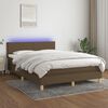 vidaXL &Kappa;&rho;&epsilon;&beta;ά&tau;&iota; Boxspring &mu;&epsilon; &Sigma;&tau;&rho;ώ&mu;&alpha; & LED &Sigma;&kappa;.&Kappa;&alpha;&phi;έ 140x190 &epsilon;&kappa; &Upsilon;&phi;&alpha;&sigma;&mu;ά&tau;&iota;&nu;&omicron;