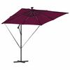 vidaXL Ομπρέλα Cantilever Banana Μπορντό 249 x 249 x 250 εκ.