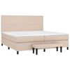 vidaXL Κρεβάτι Boxspring με Στρώμα Καπουτσίνο 200x200εκ.από Συνθ.Δέρμα