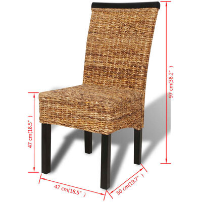 vidaXL Καρέκλες Τραπεζαρίας 6 τεμ. από Άμπακα / Μασίφ Ξύλο Μάνγκο