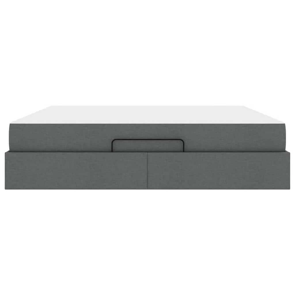 vidaXL Σκελετός Κρεβατιού Σκούρο γκρι 180 x 200 cm ύφασμα