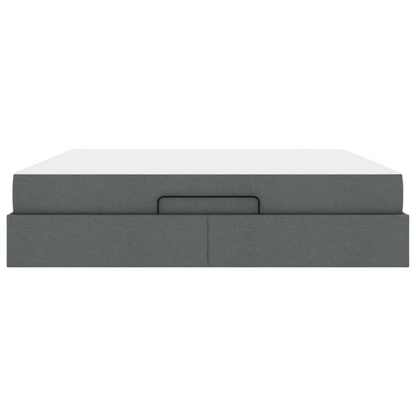 vidaXL Σκελετός Κρεβατιού Σκούρο γκρι 180 x 200 cm ύφασμα