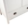 vidaXL Ντουλάπα Hill Δίφυλλη Λευκή 89x50x170 εκ. Μασίφ Ξύλο Πεύκου