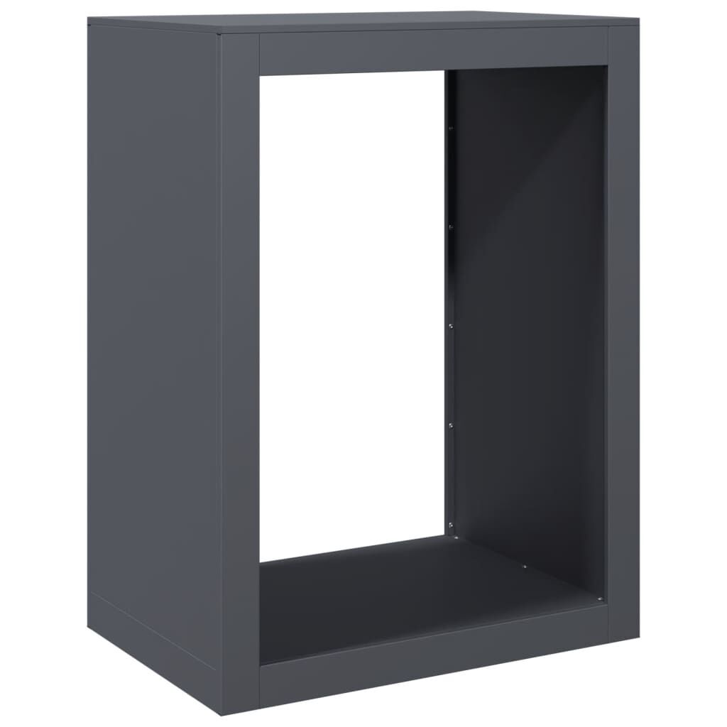 vidaXL Ράφι Καυσόξυλων Ανθρακί 60x40x80 εκ. Ατσάλινο