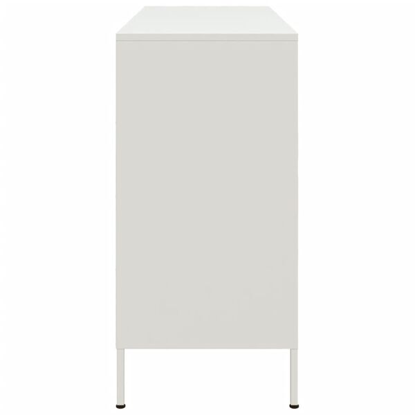 vidaXL Ντουλάπι Λευκό 100,5x39x79 εκ. από Χάλυβα
