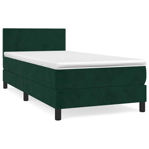vidaXL &Kappa;&rho;&epsilon;&beta;ά&tau;&iota; Boxspring &mu;&epsilon; &Sigma;&tau;&rho;ώ&mu;&alpha; &Sigma;&kappa;&omicron;ύ&rho;&omicron; &Pi;&rho;ά&sigma;&iota;&nu;&omicron; 90x190 &epsilon;&kappa;. &Beta;&epsilon;&lambda;&omicron;ύ&delta;&iota;&nu;&omicron;