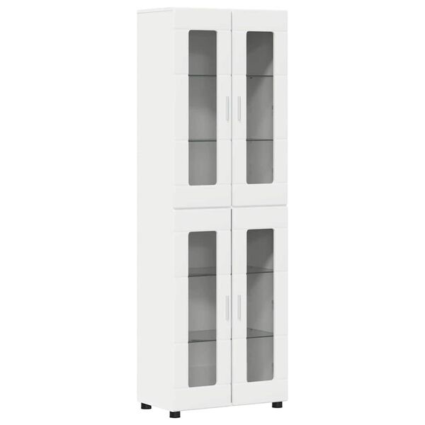 vidaXL Highboard FLORIN &Lambda;&epsilon;&upsilon;&kappa;ό 60 x 35 x 182 &epsilon;&kappa;. &Epsilon;&pi;&epsilon;&xi;&epsilon;&rho;&gamma;&alpha;&sigma;&mu;έ&nu;&omicron; &xi;ύ&lambda;&omicron;