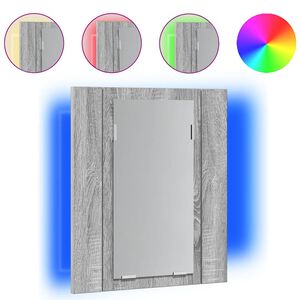 vidaXL Έ&pi;&iota;&pi;&lambda;&omicron; &Kappa;&alpha;&theta;&rho;έ&phi;&tau;&eta; &Mu;&pi;ά&nu;&iota;&omicron;&upsilon; LED &Gamma;&kappa;&rho;&iota; Sonoma 40x12x45 &epsilon;&kappa;. &Epsilon;&pi;&epsilon;&xi;. &Xi;ύ&lambda;&omicron;