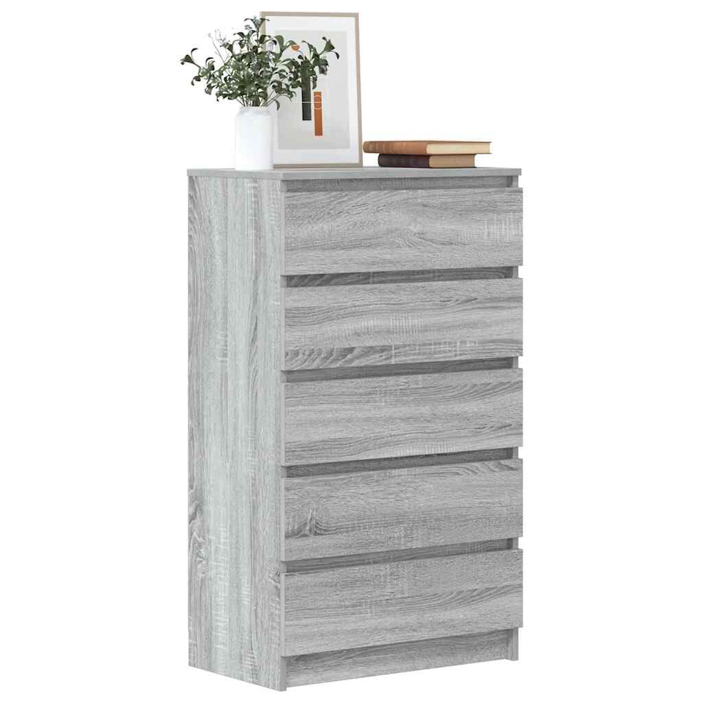 vidaXL Συρταριέρα Γκρι Sonoma 60x36x103 εκ. από Επεξεργασμένο Ξύλο