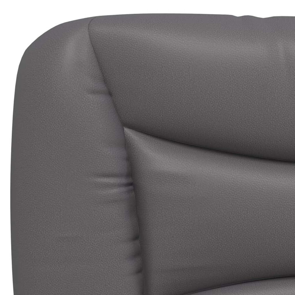 vidaXL Κρεβάτι με Στρώμα Γκρι 80 x 200 εκ. Συνθετικό Δέρμα