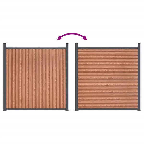 vidaXL Πάνελ Περίφραξης Καφέ 526 x 186 εκ. από WPC