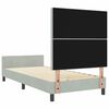vidaXL Σκελετός Κρεβατιού Ανοιχτό γκρι 100 x 200 cm Βελούδο