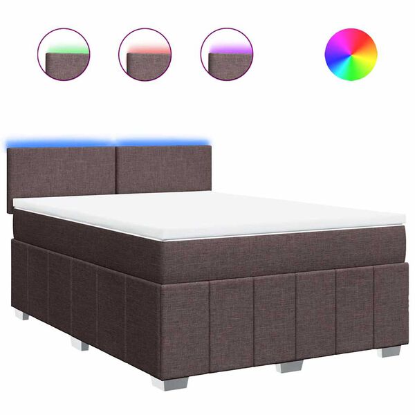 vidaXL &Kappa;&rho;&epsilon;&beta;ά&tau;&iota; Boxspring &mu;&epsilon; &Sigma;&tau;&rho;ώ&mu;&alpha; &Sigma;&kappa;&omicron;ύ&rho;&omicron; &Kappa;&alpha;&phi;έ 140x190 &epsilon;&kappa;. &Upsilon;&phi;&alpha;&sigma;&mu;ά&tau;&iota;&nu;&omicron;