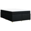 vidaXL Κρεβάτι Boxspring με Στρώμα Μαύρο 160x200 εκ. Υφασμάτινο