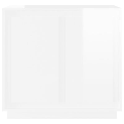 vidaXL Ντουλάπι Γυαλιστερό Λευκό 80x34x75 εκ. από Επεξεργασμένο Ξύλο