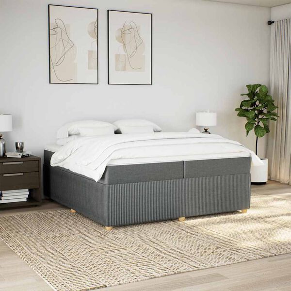 vidaXL &Kappa;&rho;&epsilon;&beta;ά&tau;&iota; Boxspring &mu;&epsilon; &Sigma;&tau;&rho;ώ&mu;&alpha; &Sigma;&kappa;&omicron;ύ&rho;&omicron; &Gamma;&kappa;&rho;&iota; 200x200 &epsilon;&kappa;. &Upsilon;&phi;&alpha;&sigma;&mu;ά&tau;&iota;&nu;&omicron;