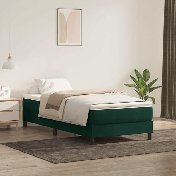 vidaXL Box Spring &Kappa;&rho;&epsilon;&beta;ά&tau;&iota; &chi;&omega;&rho;ί&sigmaf; &sigma;&tau;&rho;ώ&mu;&alpha; &Sigma;&kappa;&omicron;ύ&rho;&omicron; &pi;&rho;ά&sigma;&iota;&nu;&omicron; &Beta;&epsilon;&lambda;&omicron;ύ&delta;&iota;&nu;&omicron;