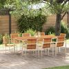 vidaXL Σέτ φαγητού για κήπο 9 pcs Σταθερό Ξύλο Ακακίας