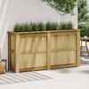 vidaXL Υπερυψωμένη Γλάστρα 196 x 50 x 100 εκ. Εμποτισμένο Ξύλο Πεύκου