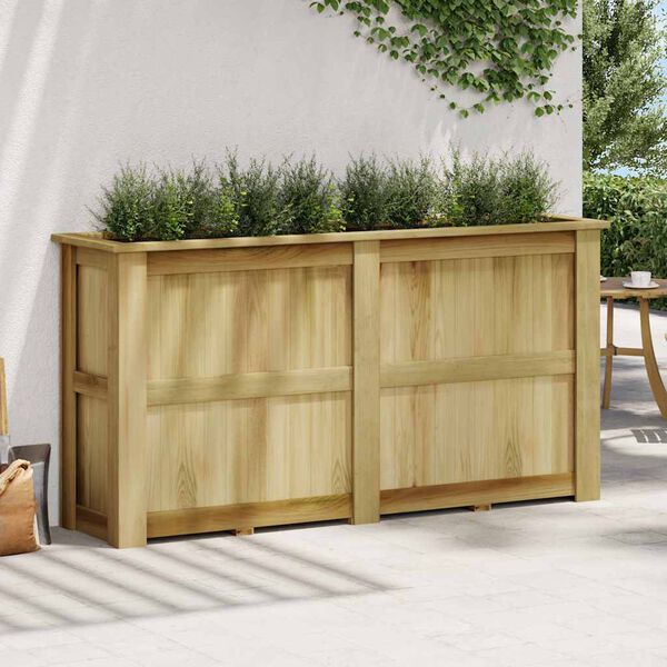 vidaXL Υπερυψωμένη Γλάστρα 196 x 50 x 100 εκ. Εμποτισμένο Ξύλο Πεύκου