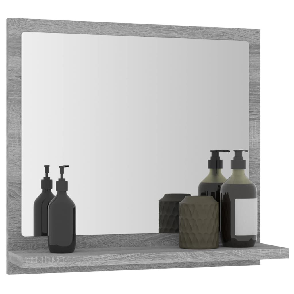 vidaXL Καθρέφτης Μπάνιου Γκρι Sonoma 40x10,5x37 εκ. Επεξεργασμένο Ξύλο
