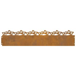 vidaXL Περιγράμματα γκαζόν 10 pcs Σκ rusty 103 x 0,05 x 22 εκ