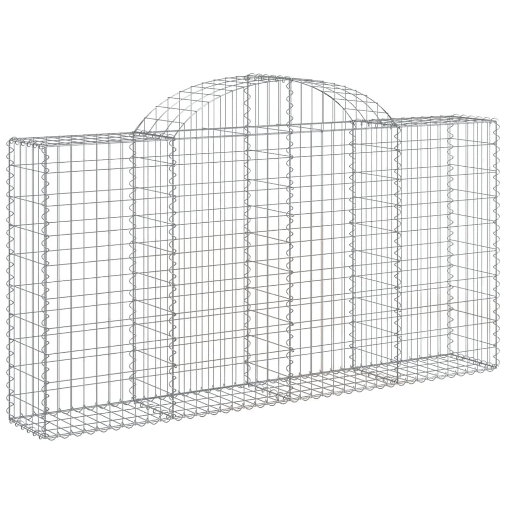 vidaXL Συρματοκιβώτια Τοξωτά 11 τεμ. 200x30x100/120 εκ. Γαλβαν. Ατσάλι