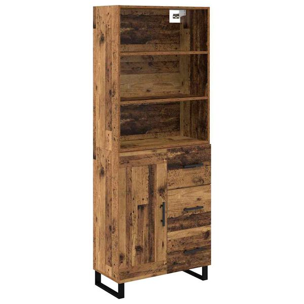 vidaXL Highboard &Pi;&alpha;&lambda;&iota;ό &xi;ύ&lambda;&omicron; 69,5 x 34 x 180 &epsilon;&kappa;. &Epsilon;&pi;&epsilon;&xi;&epsilon;&rho;&gamma;&alpha;&sigma;&mu;έ&nu;&omicron; &xi;ύ&lambda;&omicron;