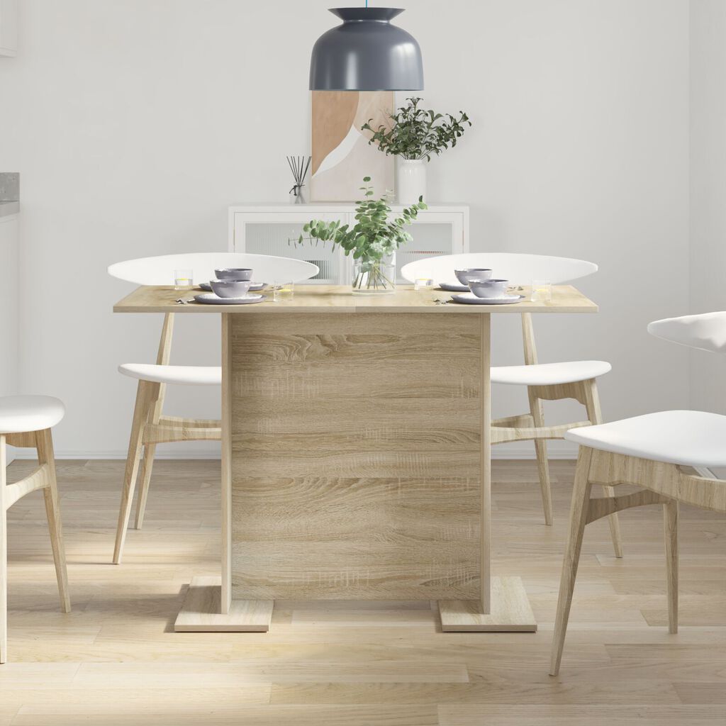 vidaXL Τραπέζι Φαγητού Σονομά Οξιά 110x60x75 εκ Επεξεργασμένο Ξύλο