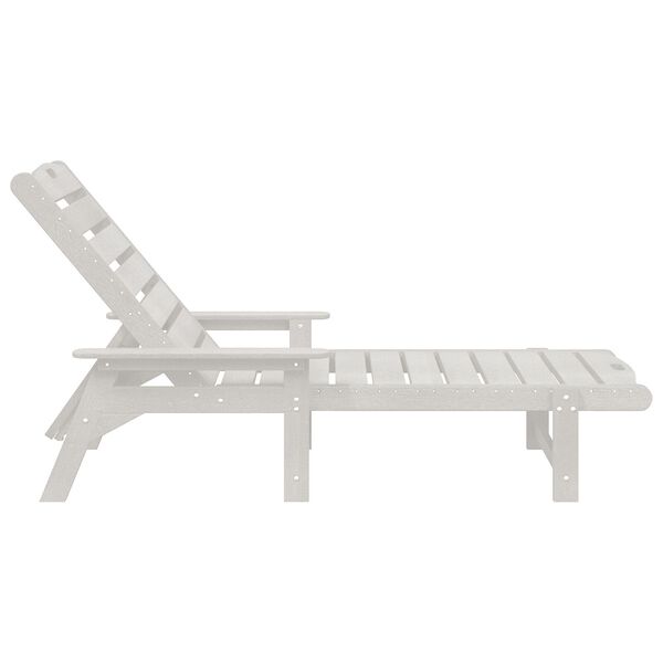 vidaXL Καναπές Ήλιου Λευκός 53x162x98.5 εκ. HDPE