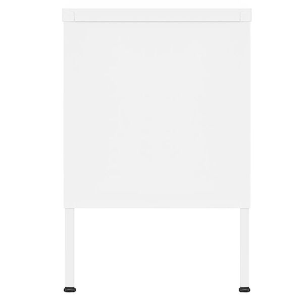 vidaXL Έπιπλο Τηλεόρασης Λευκό 105x35x50 εκ. από Ατσάλι
